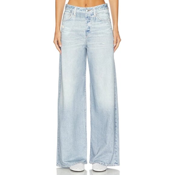 NWT rag & bone Miramar Sofie Ankle in Meadow Wide Leg Faux Jean Printed Pants 26 - Picture 6 of 9